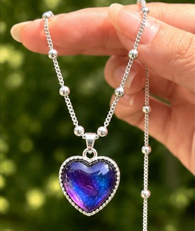 Temperature Sensing Color Changing Pendant necklace