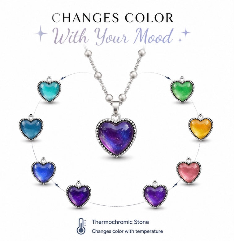 Temperature Sensing Color Changing Pendant necklace